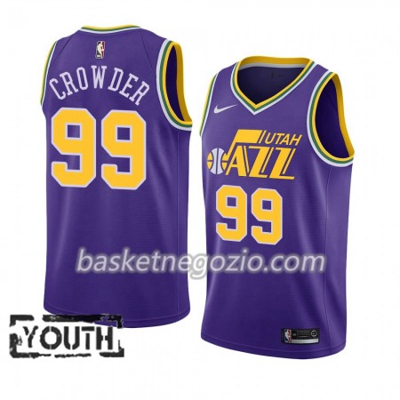 Canotte Bambino Utah Jazz Jae Crowder 99 2018-19 Nike Viola Swingman